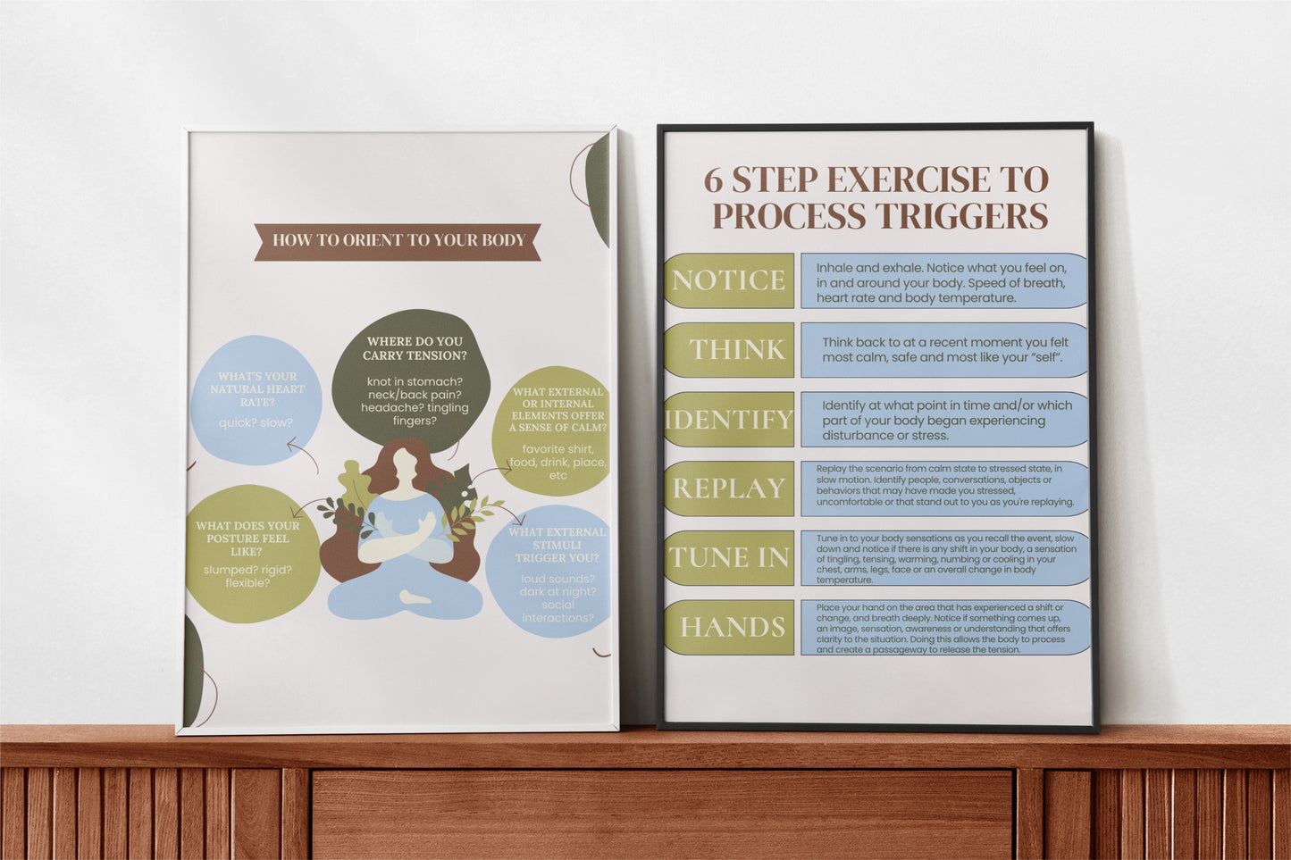 Somatic Exercises for Trauma & Anxiety | Nervous System Regulation Therapy Handout