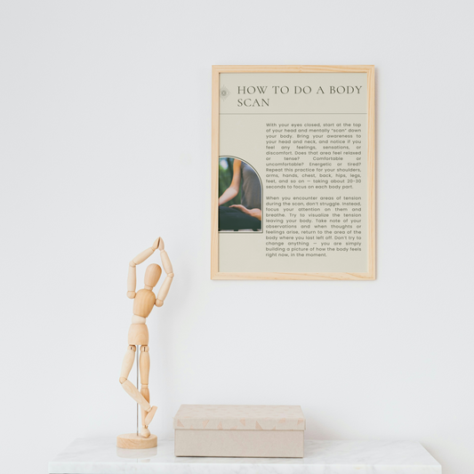Body Scan Meditation | Printable Mindfulness Poster & Therapy Handout