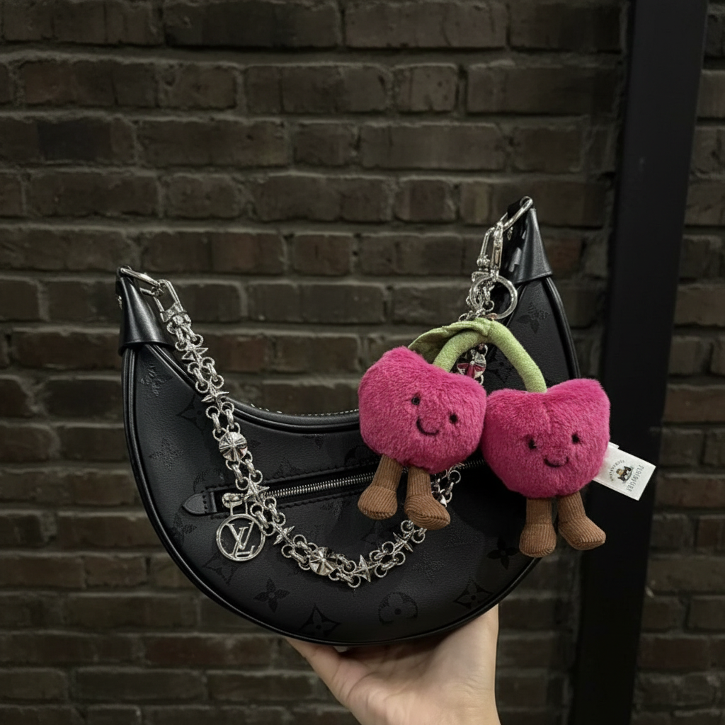 Cherry Keychain on Bag