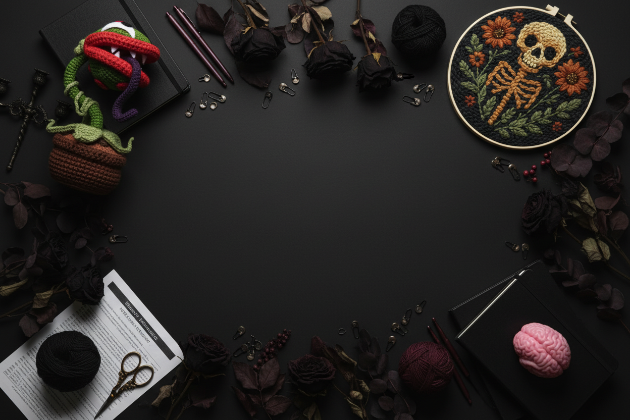 Dark Moody Flat Lay - Journals & Stacked Papers